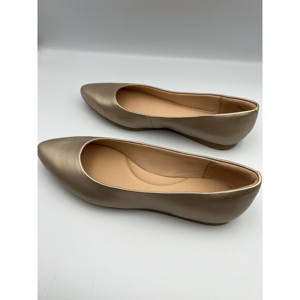 Easy Spirit Slip-on Ballet Felia Flats, Metallic Gold women's size 9.5M